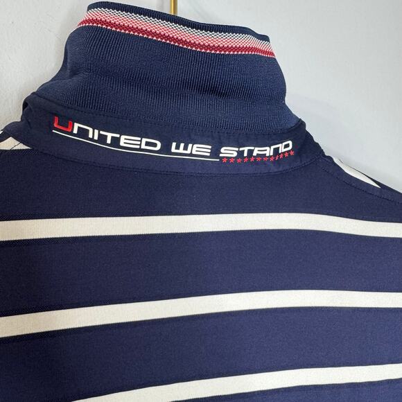 Ralph Lauren RLX Men's USA 2018 Ryder Cup Striped Wicking Golf Polo Shirt M - Picture 9 of 11